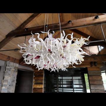 Montana Lodge chandelier of blown glass